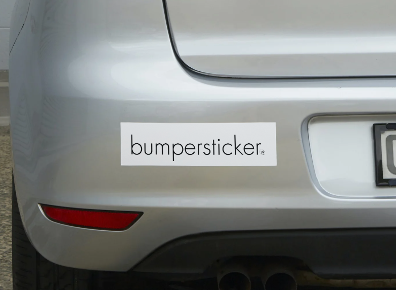 bumpersticker™ bumper sticker - Black on White