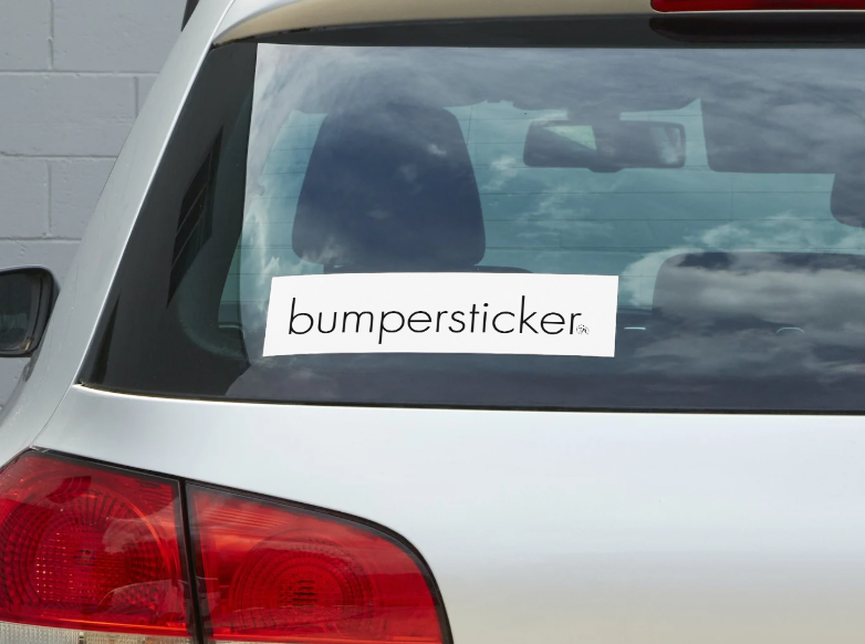 bumpersticker™ bumper sticker - Black on White